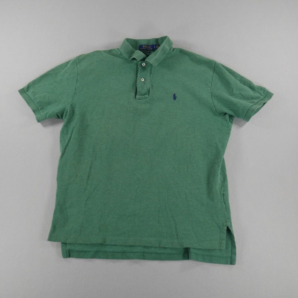 Polo Ralph Lauren Classic Fit‎ Mens Size Large Green Preppy Shirt Small Pony
